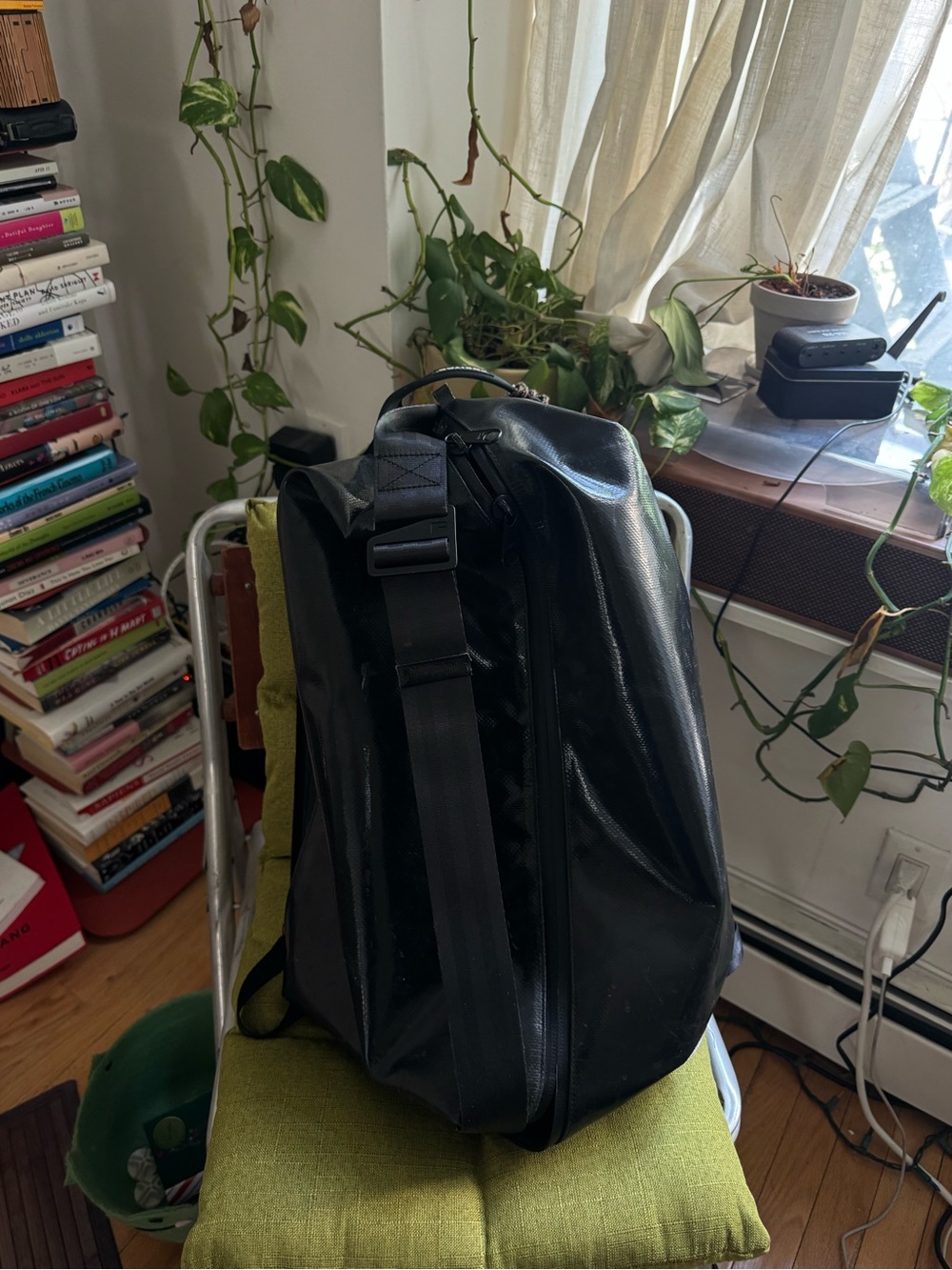 Sleek Black Waterproof Backpack - Men - Picture 2 of 6
